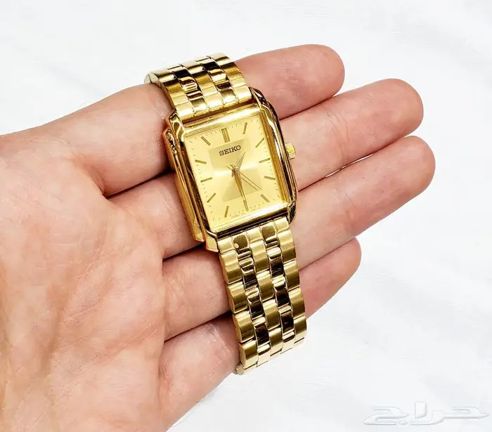 ساعة سيكو الاصلية ذهبية ضمان اليابان 1