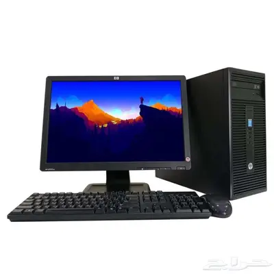 كمبيوتر مكتبي اتش بي hp مع شاشة مع جميع الملحقات 0