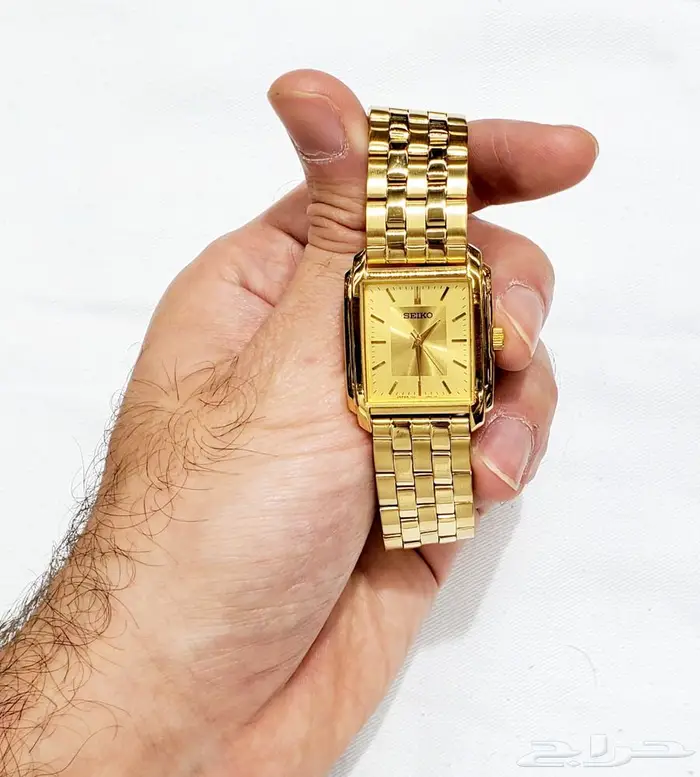 ساعة سيكو الاصلية ذهبية ضمان اليابان 5