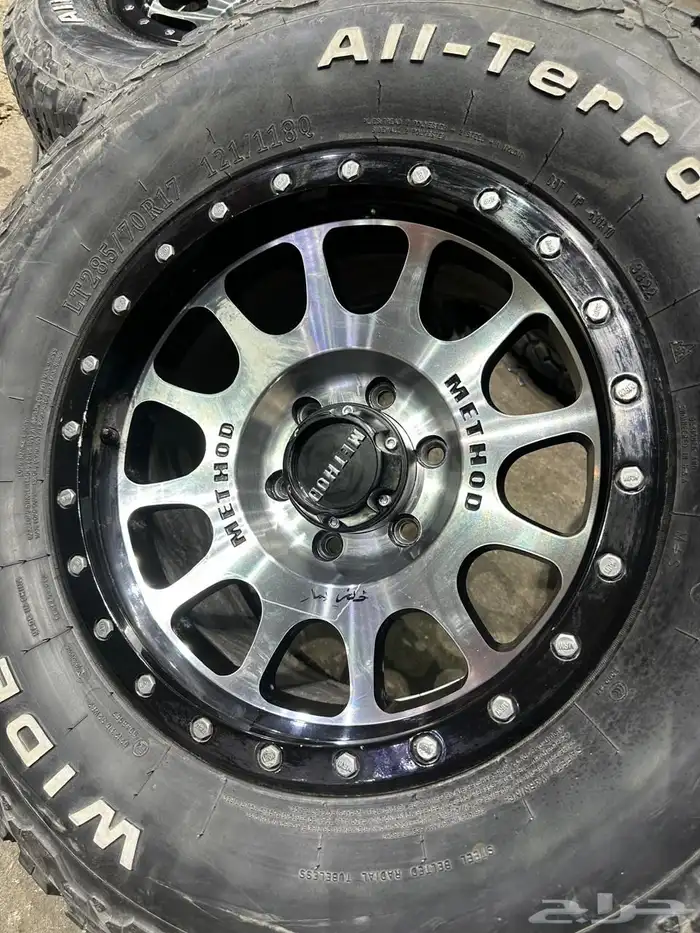 جنوط ميثود 6 مسمار نيكل مع كفرات حجري مقاس 17 5