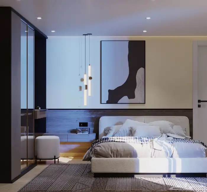 هيدبورد سرير مع تكسيات 8