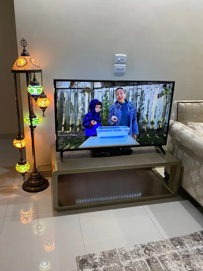 ابجوره تصميم عصري مع طاولة تلفاز لون كشميري 0