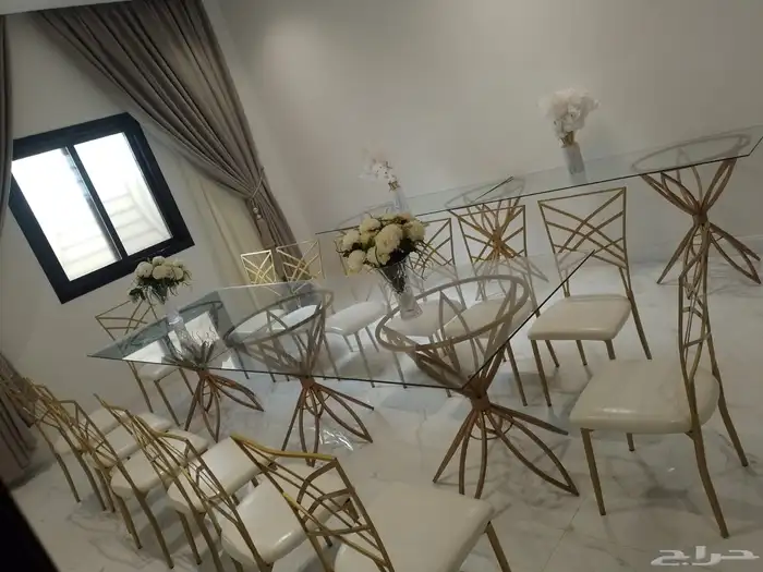 تجهيز حفلات مناسبات طاولات زجاج كراسي بكل انوعه 8