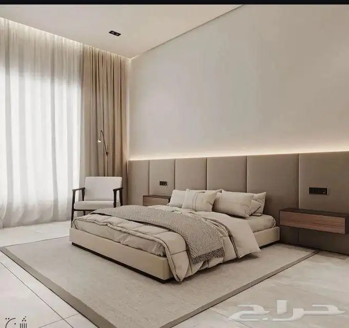 هيدبورد سرير مع تكسيات 2