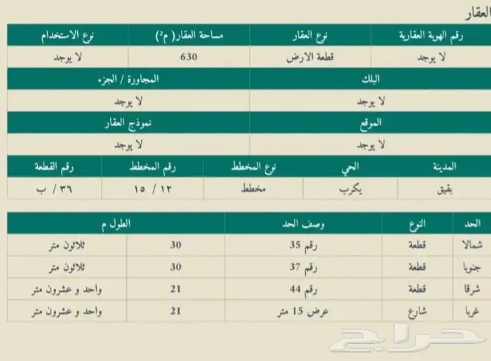 ارض استراحه بصك الكتروني 0