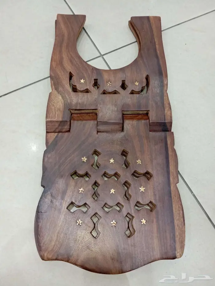 حامل مصحف قياس كبير (جديد) حامل قرآن خشبي أرضي 2