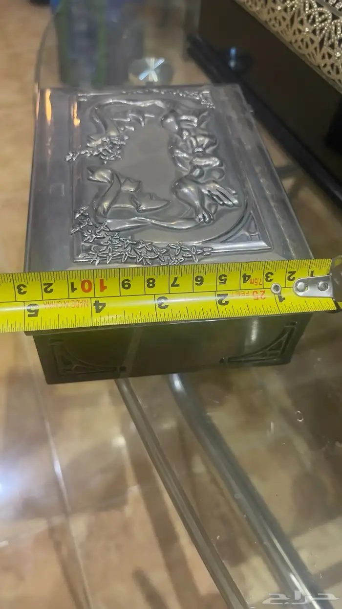صندوق نحاس ابيض انتيك 7