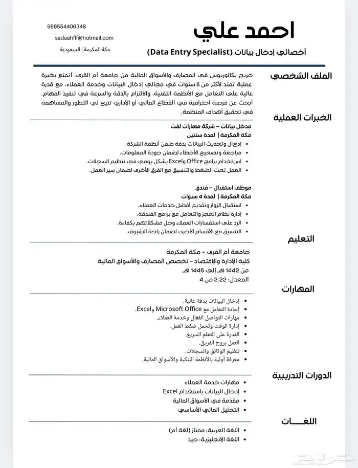 تصميم سيرة ذاتية احترافية متوافقة مع أنظمة التوظيف (ATS) 1