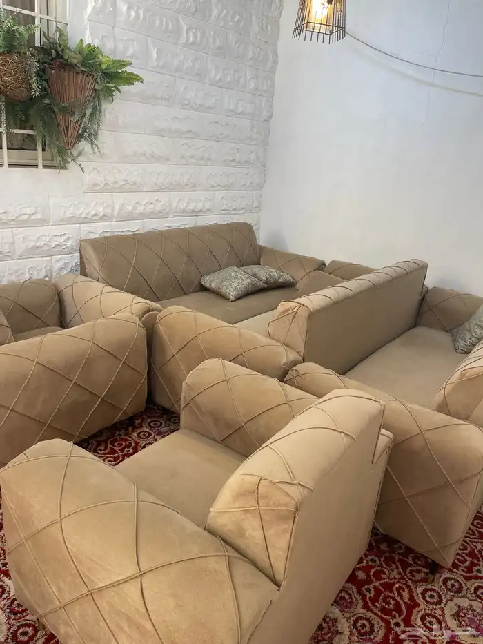 كنب عالي مجلس استخدام شهرين فقط اخر الجديد خمس قطع 0