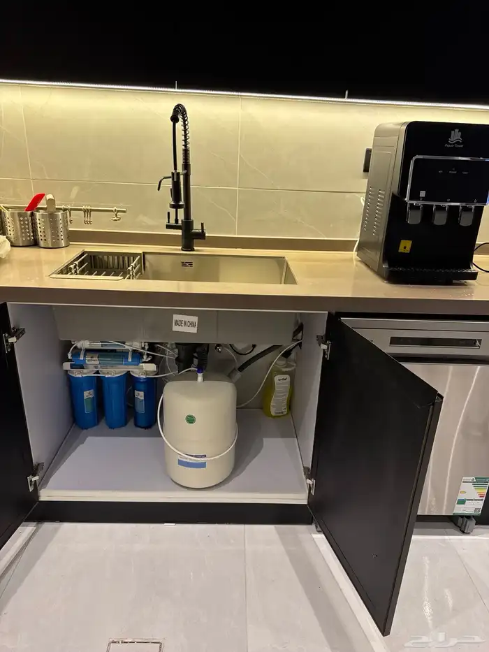 فلتر مياه 7 مراحل مع برادة أنيقة   نقاء يدوم 0