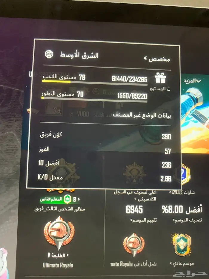 حساب مستوى 78 اللبس 62 في اسلوب خرافي 3