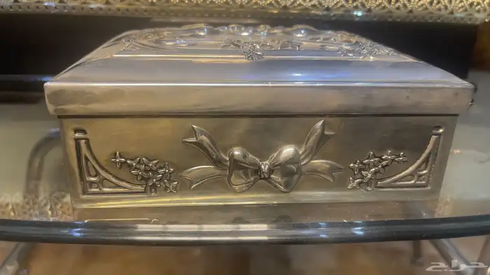 صندوق نحاس ابيض انتيك 2