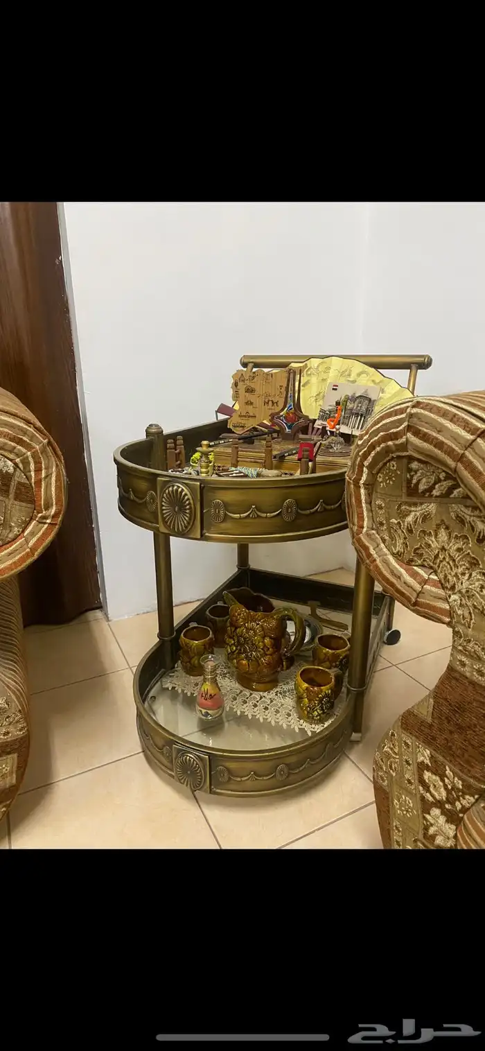 عربة تقديم فاخرة وطاولة تلفزيون 0