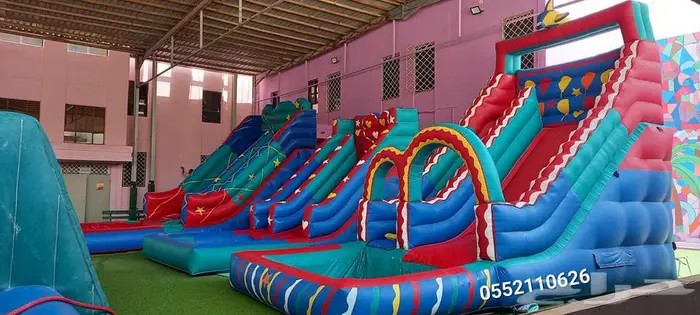 نطيطات زحليقه مائيه ايجار ملعب صابوني 3