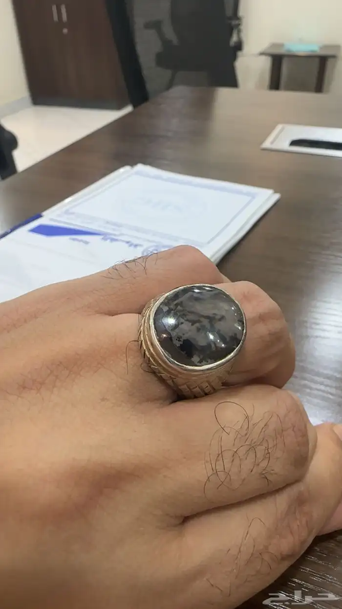 خاتم عقيق يماني شجري 1