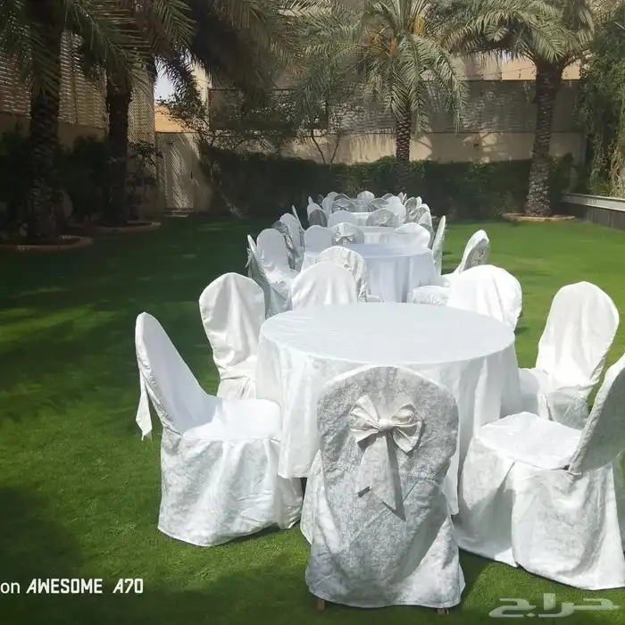 تجهيز حفلات مناسبات طاولات طعام مكيفات طاولات خشب 12