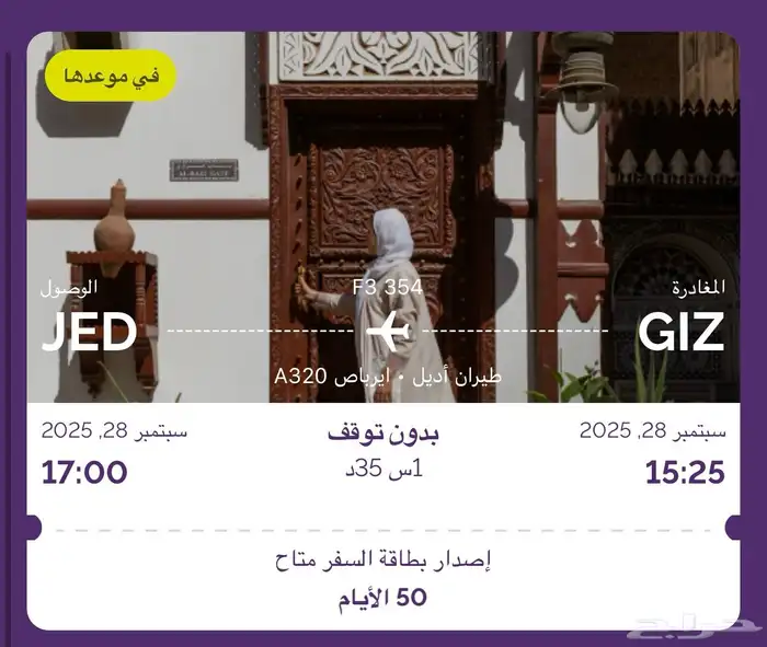 تذكرة طيران 0