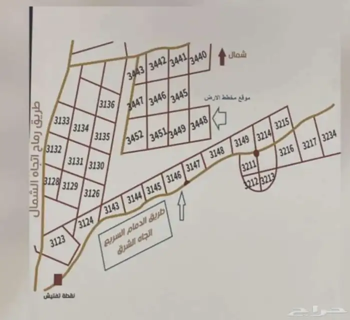 للبيع اراضي مخططات شرق الرياض مفرق رماح وطريق الدمام 1
