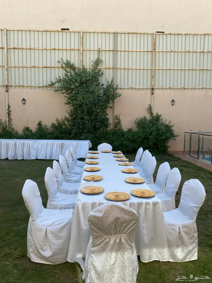 تجهيز حفلات مناسبات طاولات طعام مكيفات طاولات خشب 9