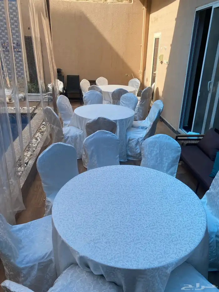 تجهيز حفلات مناسبات طاولات طعام مكيفات طاولات خشب 10
