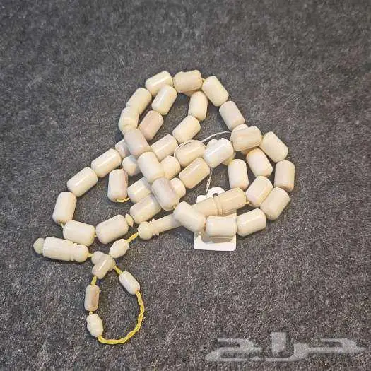 سبحة مميزة من عظم النعام- يوجد مقطع فيديو 0