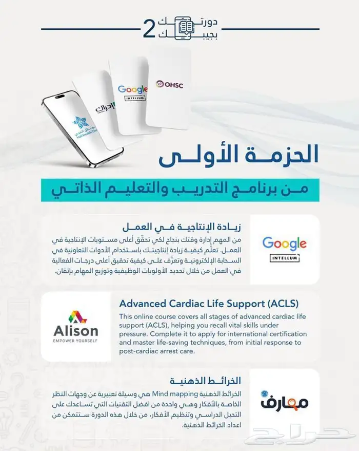 دورات بجيبك شهادة شكر لموظفين حائل في وزارة الصحة 0