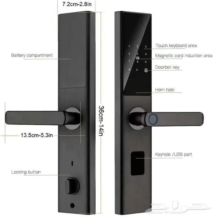 قفل باب ذكي Smart Door Lock موديل نص لمعه 2