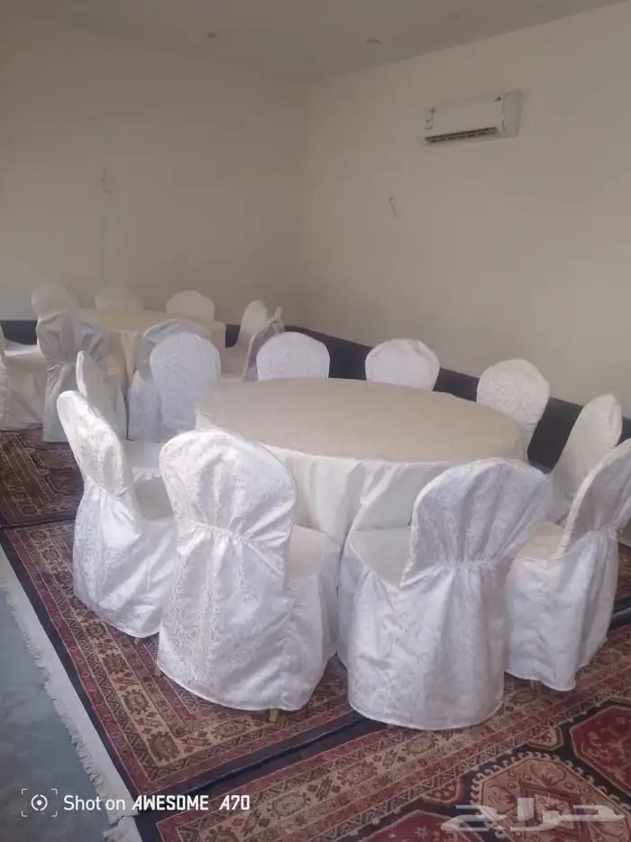 تجهيز حفلات مناسبات طاولات طعام مكيفات طاولات خشب 4