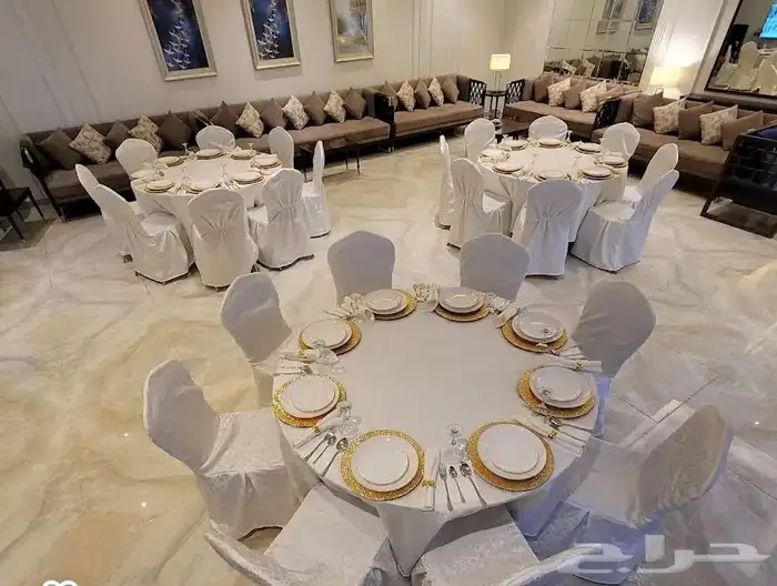 تجهيز حفلات مناسبات طاولات طعام مكيفات طاولات خشب 7
