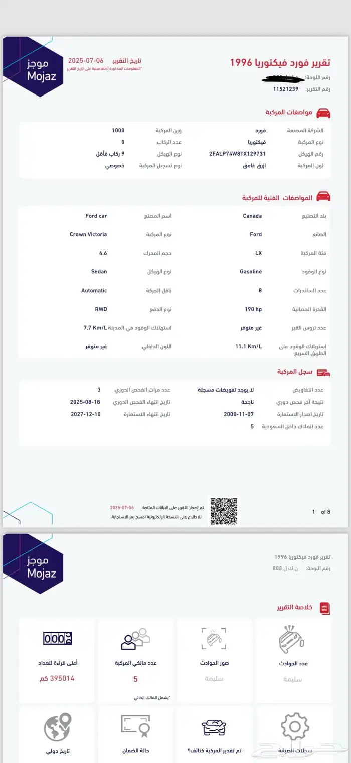 فورد فكتوريا 96 شرط 15