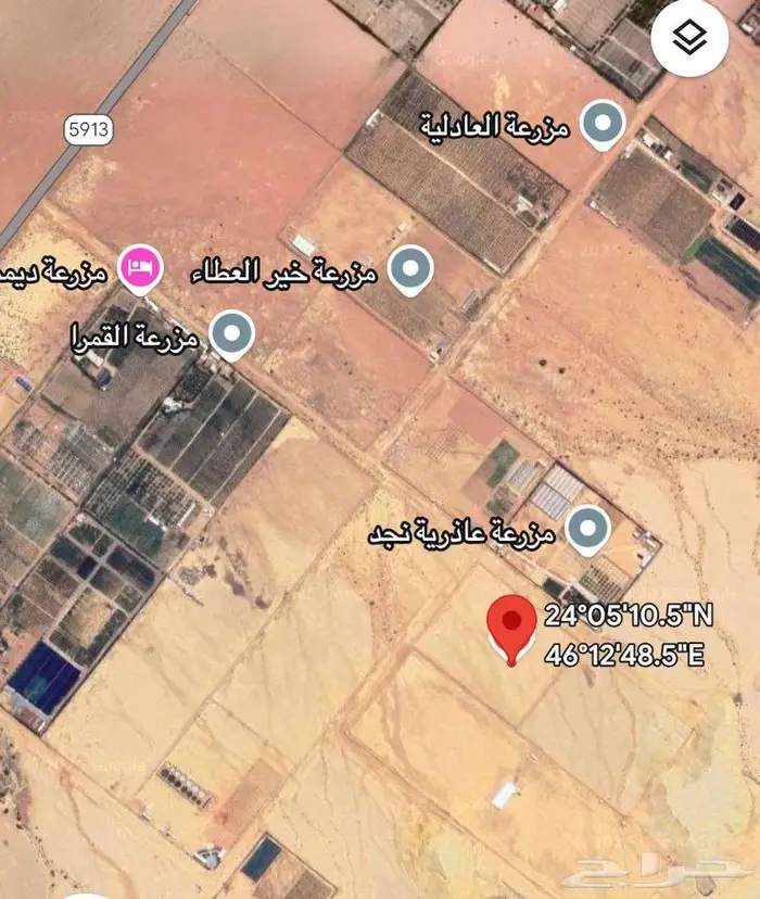 ارض زراعية للبيع في مخطط الصدر جنوب المزاحمية 45 كيلو 0
