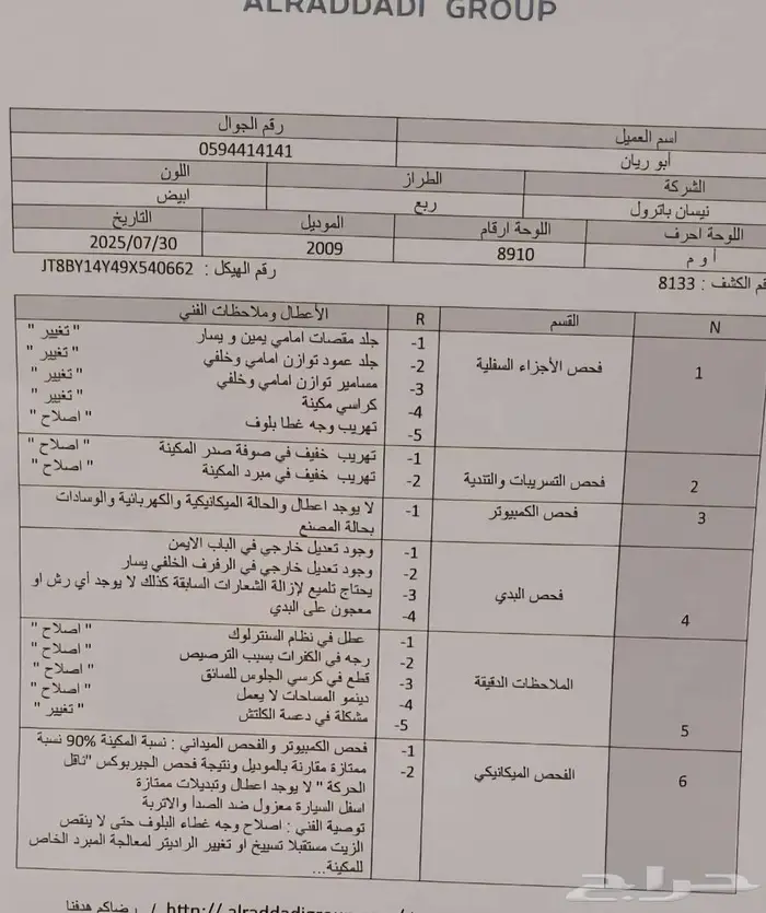 ربع باترول شرط 0