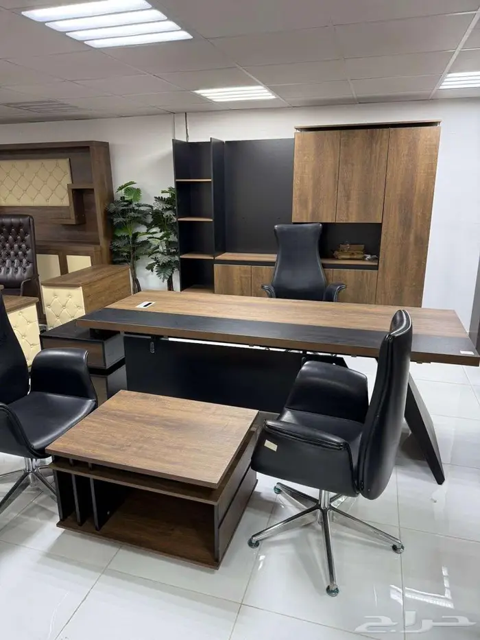 اثاث مكتبي مكاتب مودرن فخم ومكتب طقم حق مدير كبير جودة عالية 12