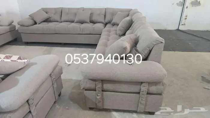 كنب جديد جاهز حرف Lو7 اشخاص 8