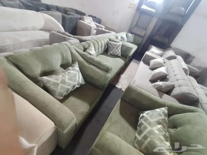 كنب جديد جاهز حرف Lو7 اشخاص 44