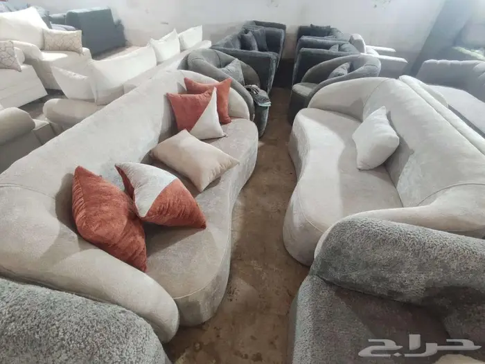 كنب جديد جاهز حرف Lو7 اشخاص 43