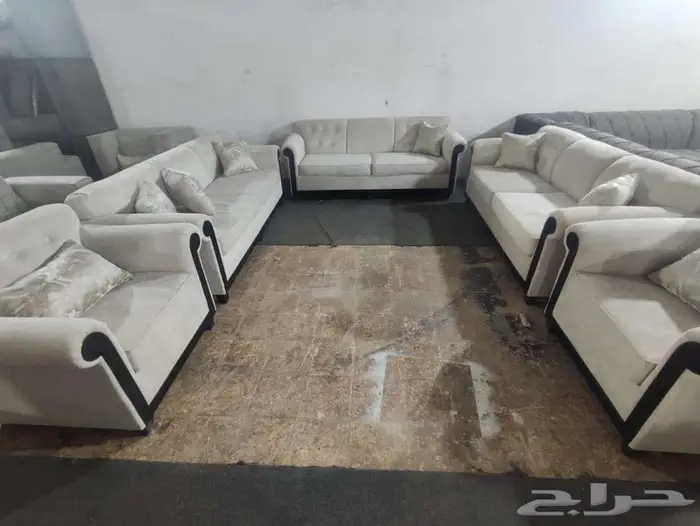 كنب جديد جاهز حرف Lو7 اشخاص 32