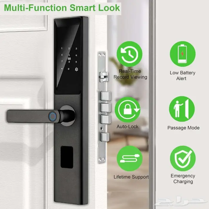 قفل باب ذكي Smart Door Lock موديل نص لمعه 0