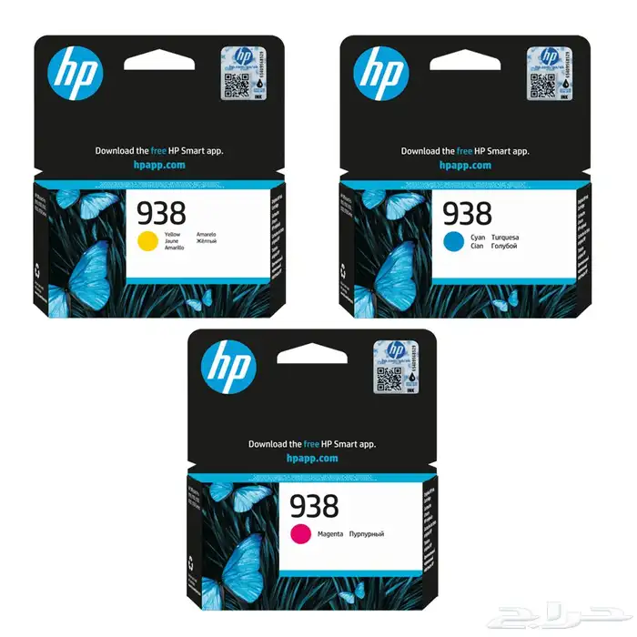 مجموعه حبر طابعه hp938 ماليزي اصلي بتاريخ جديد 0
