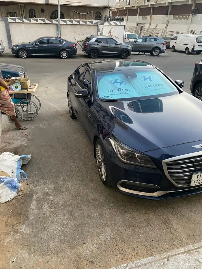 جنسس G80 2018 بحاله وارد سعودي ممتازه بلاتينيوم 7