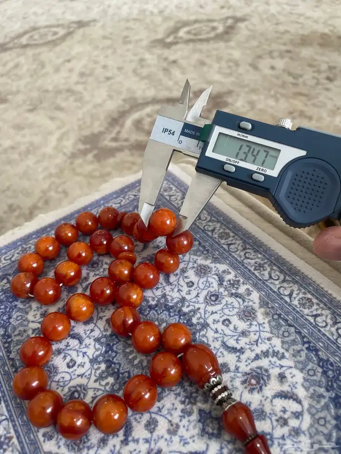 مسباح مسكي بشاهد منحوت بالفضة ( تم البيع ) 4