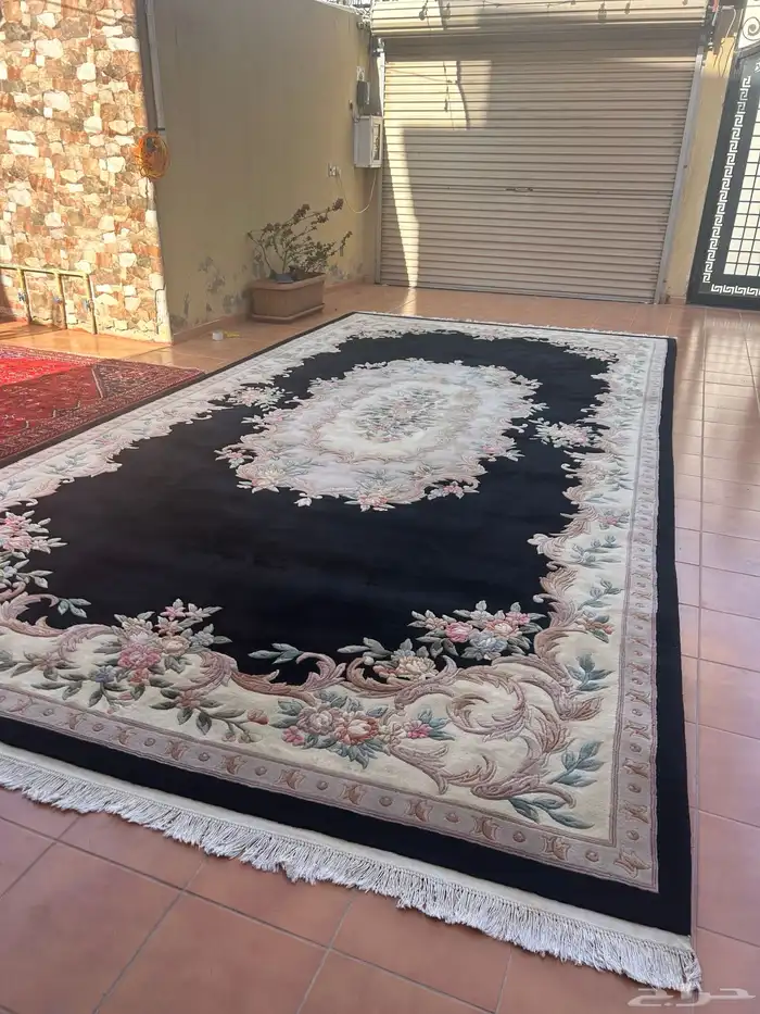 سجاد صيني يدوي اسود مور د المميز 6 3 متر 1