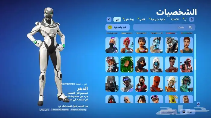 حساب فورت نايت نادر سكنات 16