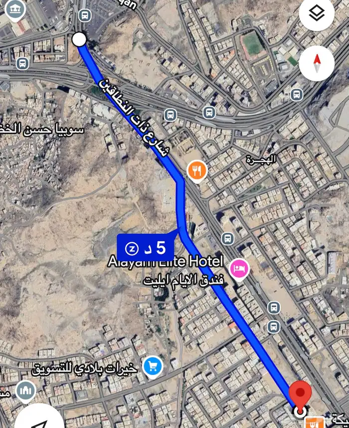 شقة تمليك 3 غرف بطحاء قريش على شارع 25 إطلالة برج الساعة 1