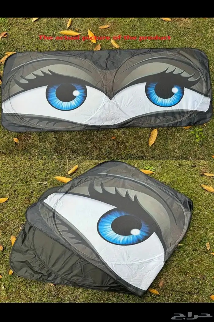 شماسة سيارة برسمة عيون كرتونية مميزة 5