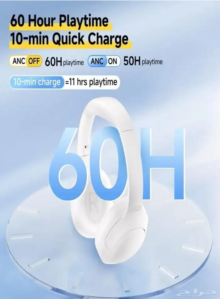 سماعات H3 LITE بعزل ضوضاء نشط   أبيض 1