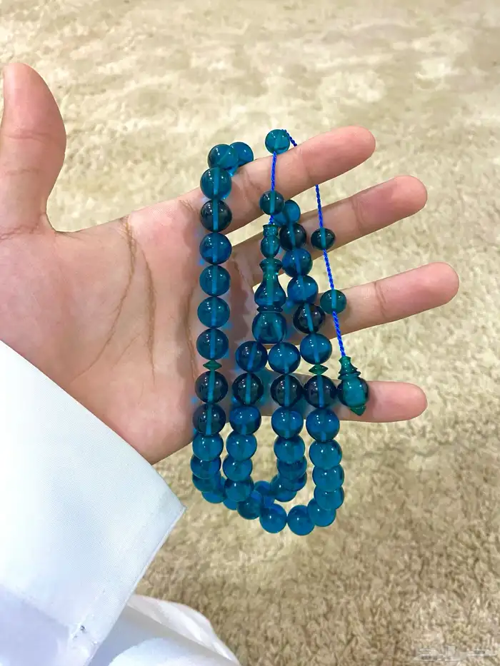 سبحة فاتوران ازرق شفاف ( تغلف ) 1