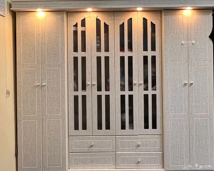 دولاب ملابس غرفة نوم وسرير نفر ونص 0