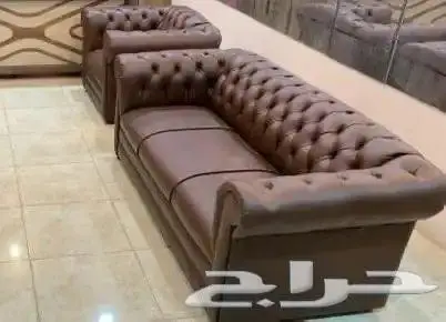 كنب جلدة طقم كامل5 شخص 7 شخص كنب بالمكتبة 2