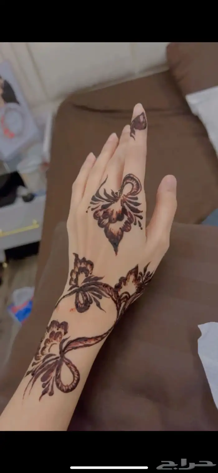 نقش حناء احمر ودوج  ينبع 2